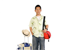 A man with luggage A man with luggage