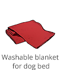 Washable blanket for dog bed